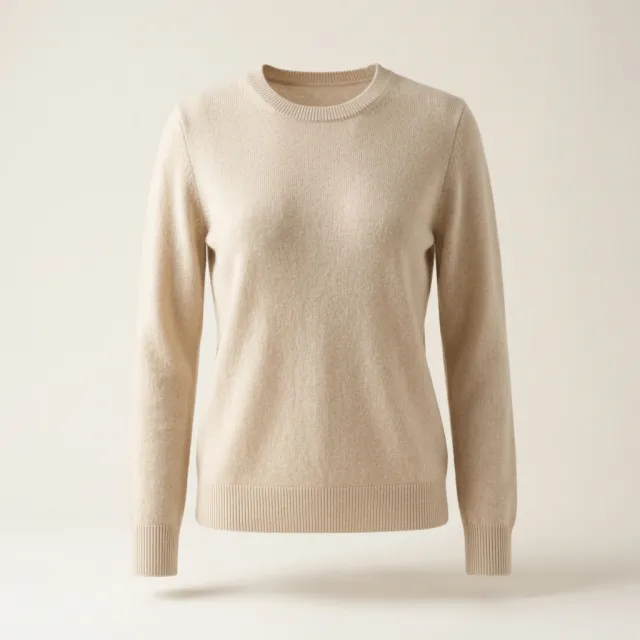 Oatmeal cashmere crewneck